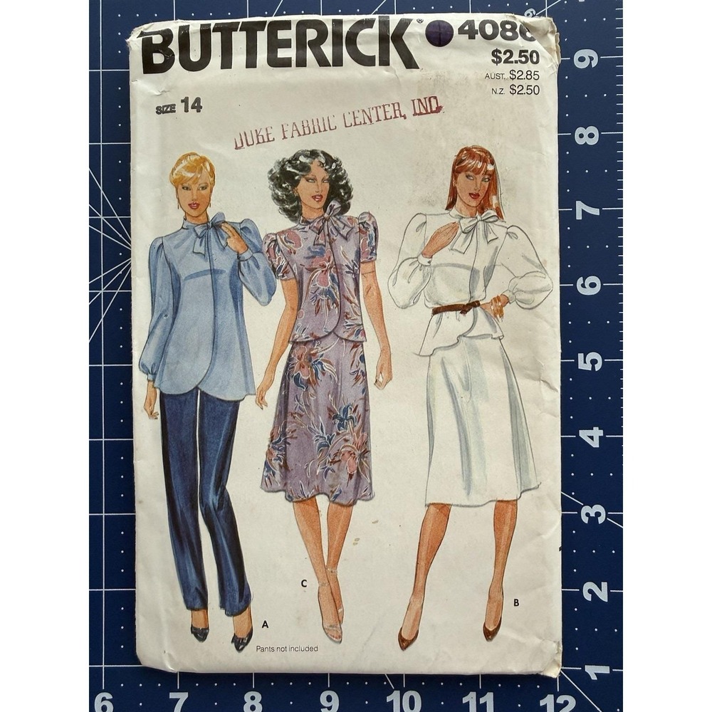 Butterick 4086 Misses' Tunic‎ Top Skirt Pattern Size 14 Bust 36 UC FF